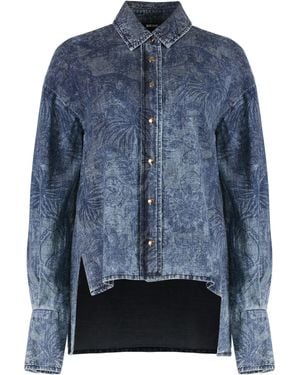 Just Cavalli Deep Denim Shirt Cotton - Blue