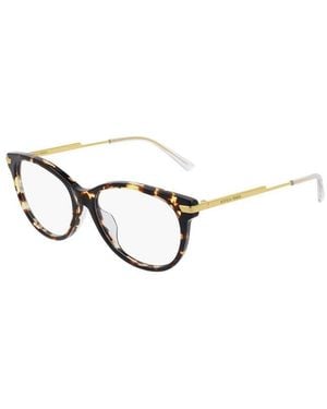 Bottega Veneta Eyeglasses Oval Full Rim, - Frame And Clear Demo Lenses Lens Bv1039O002 - Brown