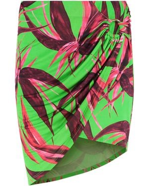 Louisa Ballou Coastline Mini Skirt With Detail Viscose - Green
