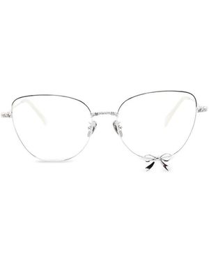 YVMIN Bowknot Crystal-Embellished Glasses - White
