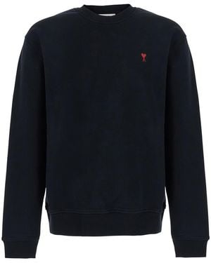 Ami Paris Sweatshirt Ami De Coeur Cotton Sweatshirts - Blue