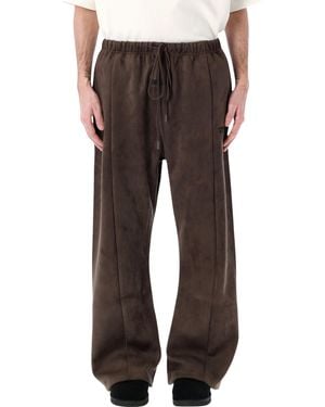 Essentials x Fear Of God Suede Fleece Flare Trousers Polyester Joggers - Grey