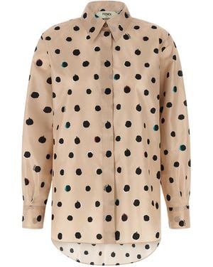 Fendi 'falena Dots' Shirt - Natural