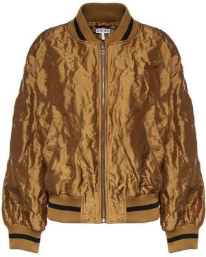 Loewe Technical Fabric Bomber Jacket - Brown