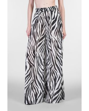 ANDAMANE Ivory Gabardine Pant in White | Lyst