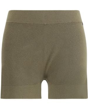 Extreme Cashmere Rib-Knit Shorts N°450 Bummy Cotton; Kashmir/Capra Hircus Bermuda - Green