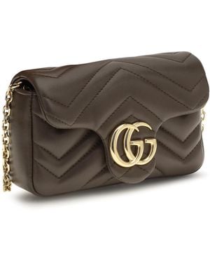Gucci Shoulder Bag Gg Marmont Toasted Leather Calf - Brown