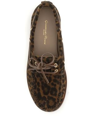 Gianvito Rossi Loafers Leopard-Print - White