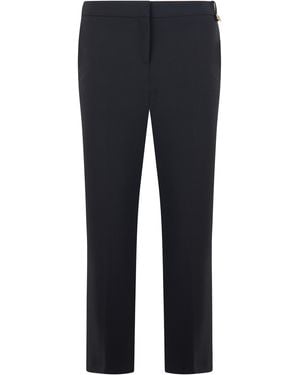Elisabetta Franchi Trousers Crepe Polyester Cropped - Blue