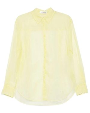 Frankie Shop Shirt Peri Pale Silk - Yellow