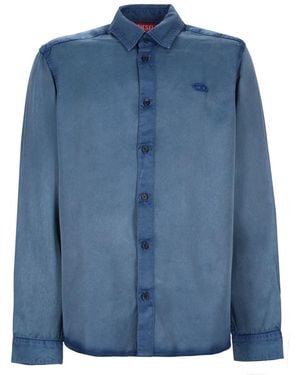 DIESEL Shirt S-Holg Viscose - Blue