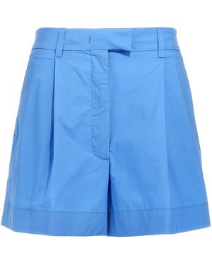 Thelatest Bea Shorts Cotton Bermuda - Blue