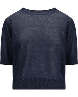 Brunello Cucinelli Dazzling Cotton Jumper - Blue