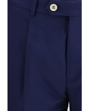 Brunello Cucinelli Single-Breasted Suit With Peak Lapels - Blue