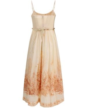 Zimmermann Wanderlust Corset Midi Dress - Natural