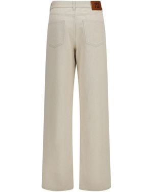 Fendi Jeans Ff Reverse Cotton - Natural