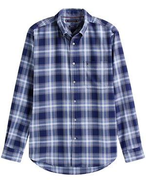 Tommy Hilfiger Checked Twill Shirt - Blue