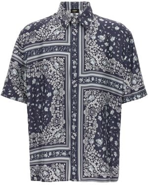 Fendi Ff Linen Shirt - Blue