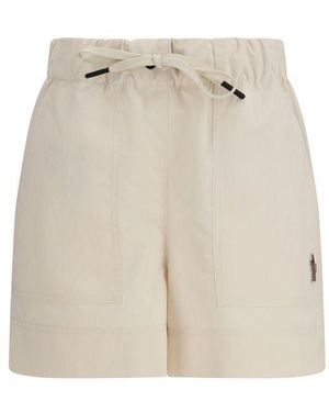 Moncler Polyester Bermuda Shorts - Natural