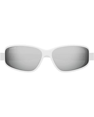 Gucci Gg2011S Linea Institutional Logo 003 Injected Occhiali Da Sole - Gray