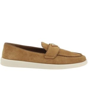 Prada Brown Calf Leather Bos Taurus Slip-On Men\'s Loafers Brown Calf Leather Bos Taurus Slip-On Loafers – Go Elm & Co main image 2