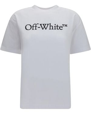 Off-White c/o Virgil Abloh Big Logo Bookish T-Shirt Cotton T-Shirts - Grey
