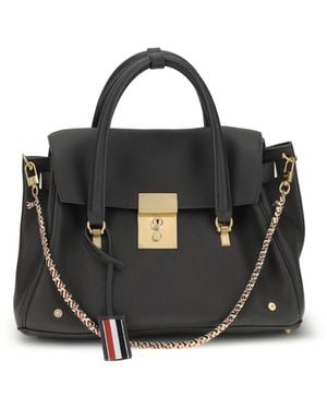 Thom Browne Mrs.Thom Handbag Calf Leather Bos Taurus Handbags - Black