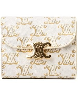 Celine Small Flap Wallet - Natural