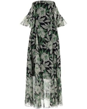 Loewe Printed Silk Dress - Green