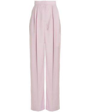 McQueen Wool Casual Trousers - Pink