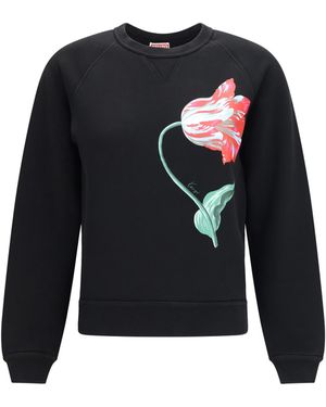 KENZO Tulip Cotton Sweatshirt - Blue