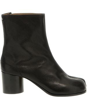 Maison Margiela Tabi Leather Ankle Boots - Black