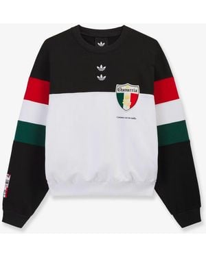 adidas Sweatshirt Crewneck Cotton Sweatshirts - Black