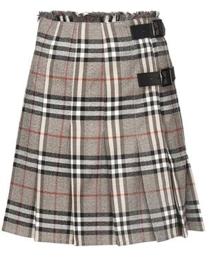 Burberry Mini Kilt - White