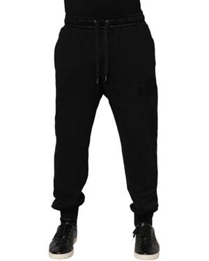 Dolce & Gabbana Logo Joggers Relaxed Fit - Black