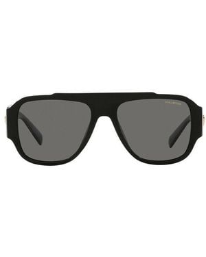 Versace Sunglasses Aviator Full Rim, Frame And Dark Polarized Lens Ve4436Ugb1-81 - Black