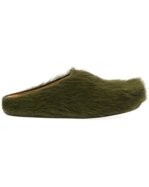 Marni Calfskin Mules - Green