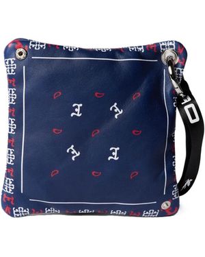 Etro Paisley Print Logo Mini Pouch Handbag (15X15X2 Cm) - Blue