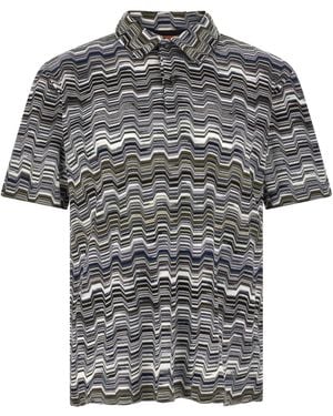 Missoni Irregular Zigzag Shirt Polo - Grey