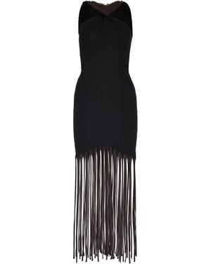 Bottega Veneta Jersey Top Cut-Out Shoulders Cotton Blouses - Black