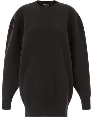 Tom Ford Sculptural Double Face Dress - Grey