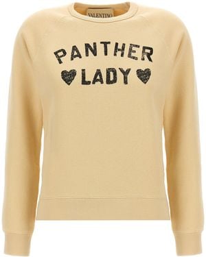 Valentino Garavani Panther Lady Sweatshirt Cotton - Metallic