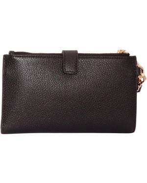 Michael Kors Dblzp Wristlet Cow Leather Handbag - Black