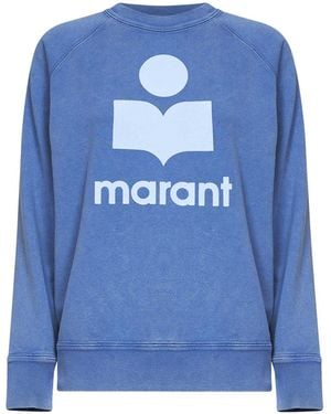 Isabel Marant Cotton Blend Millyny Logo Sweatshirt - Blue