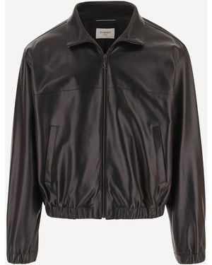 Saint Laurent Jacket Cassandre Lamb Leather - Black