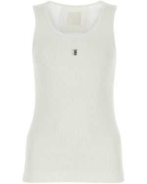 Givenchy Stretch Cotton Tank Top - White