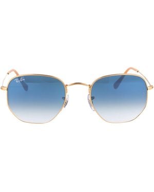 Ray-Ban Sunglasses Hexagonal Metal - Blue