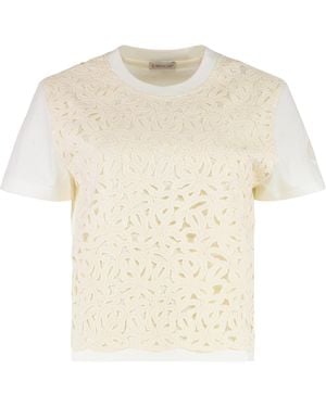 Moncler Cotton Crew-Neck T-Shirt T-Shirts & Jerseys - White