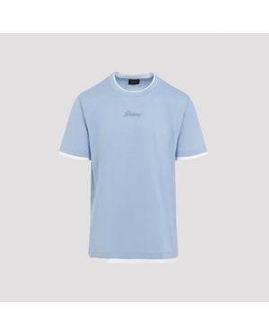 Brioni Sky Cotton T-Shirt - Blue