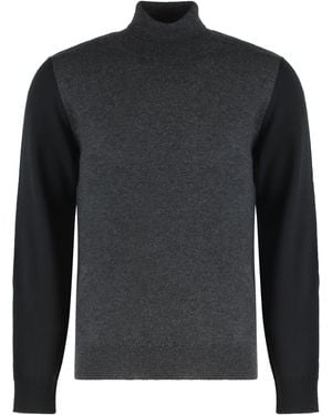 Maison Margiela Round Neck Wool Jumper Sweatshirts - Black